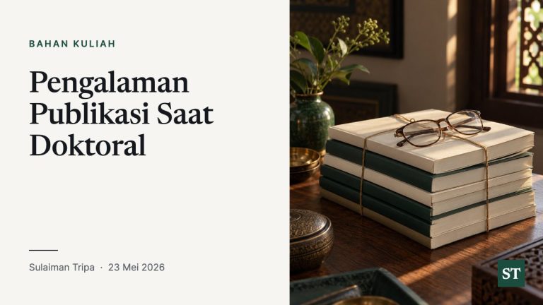 Pengalaman Publikasi Saat Doktoral